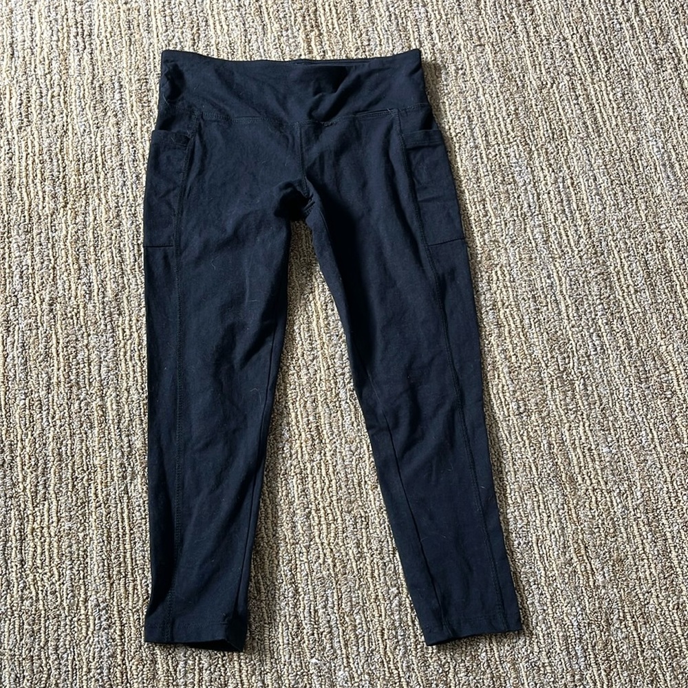 French Laundry Black Cotton Leggings